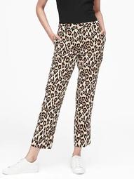 Avery Straight-Fit Leopard Ankle Pant