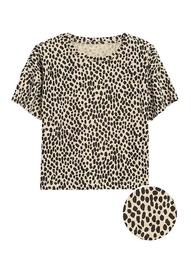 Slub Cotton-Modal Boxy Cropped T-Shirt