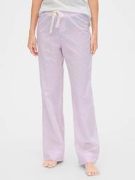 Print Pajama Pants in Poplin