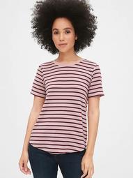 Stripe Crewneck T-Shirt in Modal Jersey