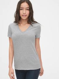 Vintage Wash Stripe V-Neck T-Shirt