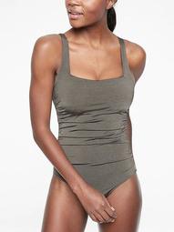 Aqualuxe Wide Strap Square One Piece Swimsuit