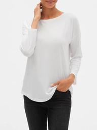 Relaxed Long Sleeve Boatneck T-Shirt
