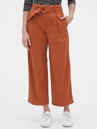 High Rise Wide-Leg Belted Pants