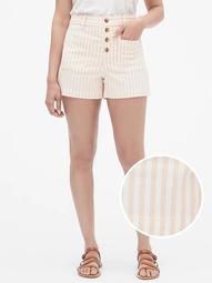 3" Button-Fly Stripe Shorts