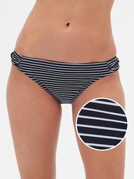 Stripe Ruched Bikini Bottom