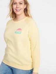 Relaxed Plus-Size Graphic Sweatshirt