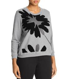 Odometro Floral Appliqué Sweatshirt