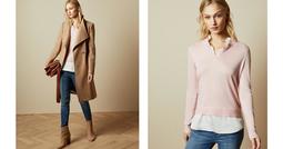 V neck mock layer sweater and blouse