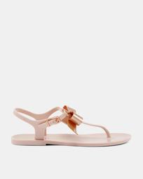 Bow detail jelly sandals