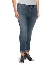 Plus Daphne Roll-Cuff Skinny Ankle Jeans