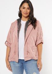 Plus Pink Hooded Anorak Jacket