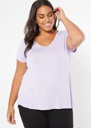 Plus Lavender Favorite Relaxed Tee