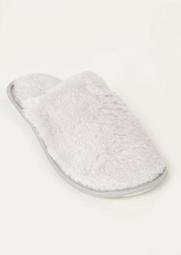 Gray Fluffy Slippers