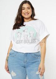 Plus White Stay Golden Girls Graphic Tee