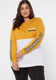 Plus Mustard Colorblock Limited Edition Graphic Tee