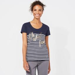 Stripe + Sequin Oh What Fun Scoop-Neck T-Shirt