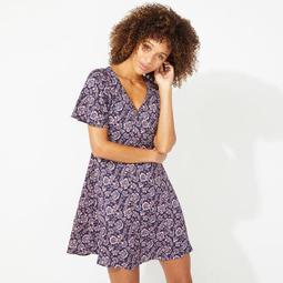 NAUTICA JEANS CO. SURFLINE PAISLEY FIT AND FLARE DRESS