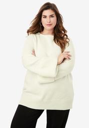 Faux Fur-Trim Sweater