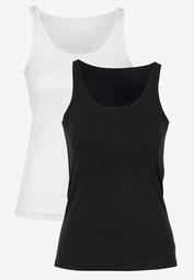 2-Pack Ribbed Knit Tank Top by ellos®