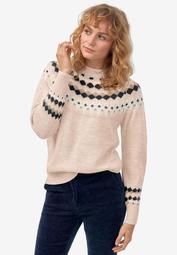 Fair Isle Pullover Sweater by ellos®
