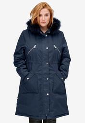 Side-Snap Zip-Front Parka by ellos®