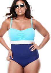 Colorblock One-Piece by Swimsuits For All