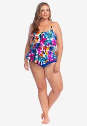 Two-Tier Tankini Top by Maxine of Hollywood