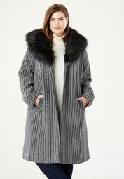 A-Line Wool-Blend Coat