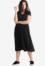 Pleated Knit Skirt by ellos®