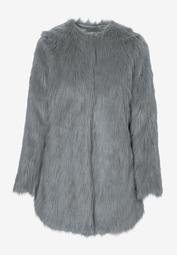 Faux Fur Snap Front Coat by ellos®