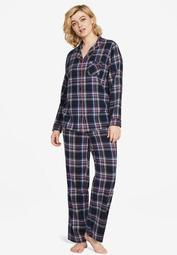 Plaid Flannel Pajama Set by ellos®