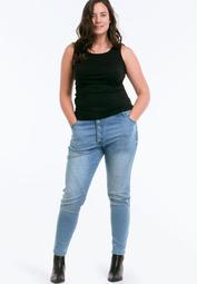 Button Fly Girlfriend Jeans by ellos®