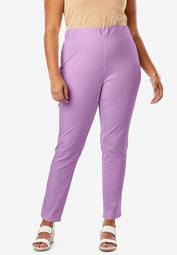Tummy Control Twill Ankle Pant