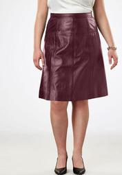A-Line Leather Skirt