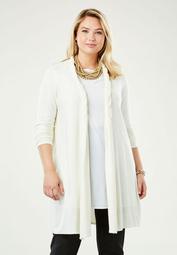 Cotton Cashmere Braided Sweater Duster