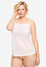Sheer Lace Trim Camisole by Comfort Choice®