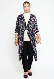 Jacquard Sweater Duster