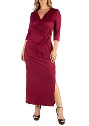 Plus Size Ankle Length Side Slit Formal Maxi Dress