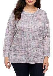 Plus Size Essential Studio Endless Printed Knit Top