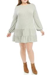 Plus Size Tiered Butter Terry Dress