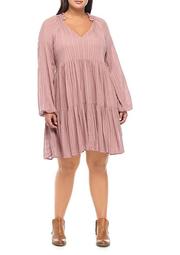 Plus Size Tiered Woven Dress