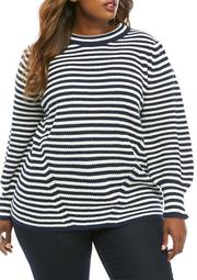 Plus Size Striped Sweater