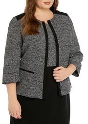 Plus Size Textured Fly Away Jacket