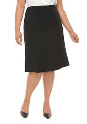 Plus Size Stretch Flare Skirt