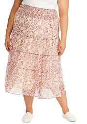 Plus Size Zahra Floral Peasant Skirt