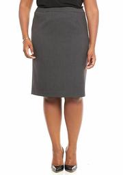 Plus Size Straight Charcoal Skirt