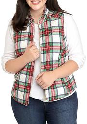 Plus Size Sleeveless Quilted Vest