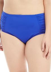 Plus Size Ruched Full Coverage Swim Bottoms
