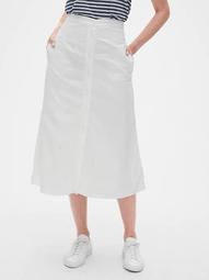 Button-Front Midi Skirt in TENCEL™